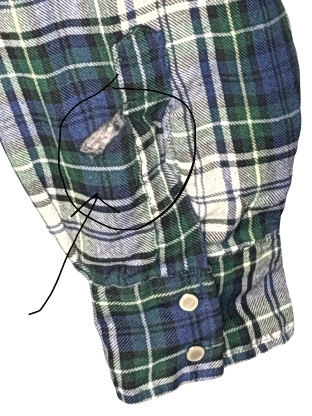 Men's Green Blue Plaid Flannel Quilted XXL Jacket - Picture 6 of 7